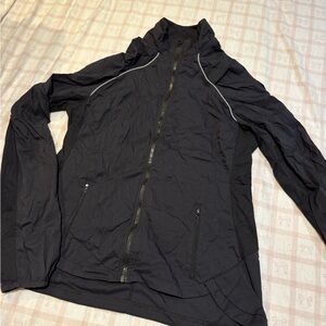 Women's Black Windbreaker Running Jacket